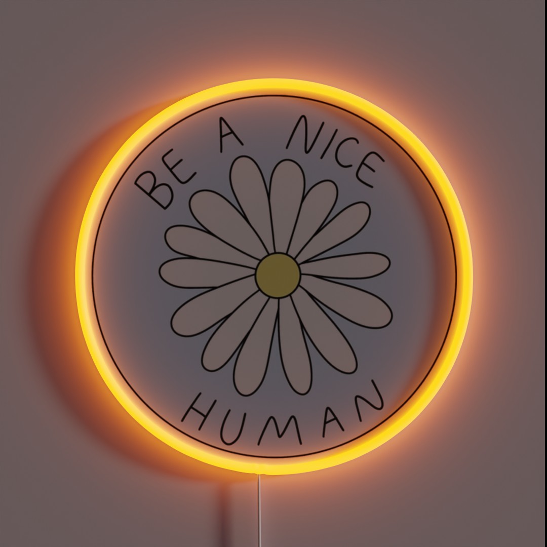 Be A Nice Human RGB Neon Sign Be A Nice Human RGB Neon Sign