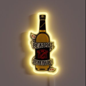 Be A Sport Drink Malort Team Malort Alcohol Liquor RGB Neon Sign