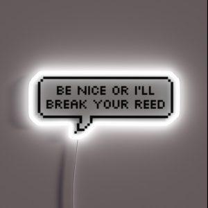 Be Nice Or I Ll Break Your Reed RGB Neon Sign