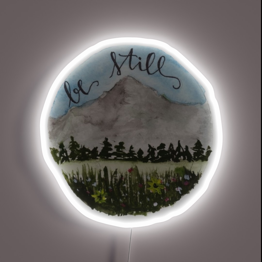 Be Still Rest Christian Quote RGB Neon Sign Be Still Rest Christian Quote RGB Neon Sign