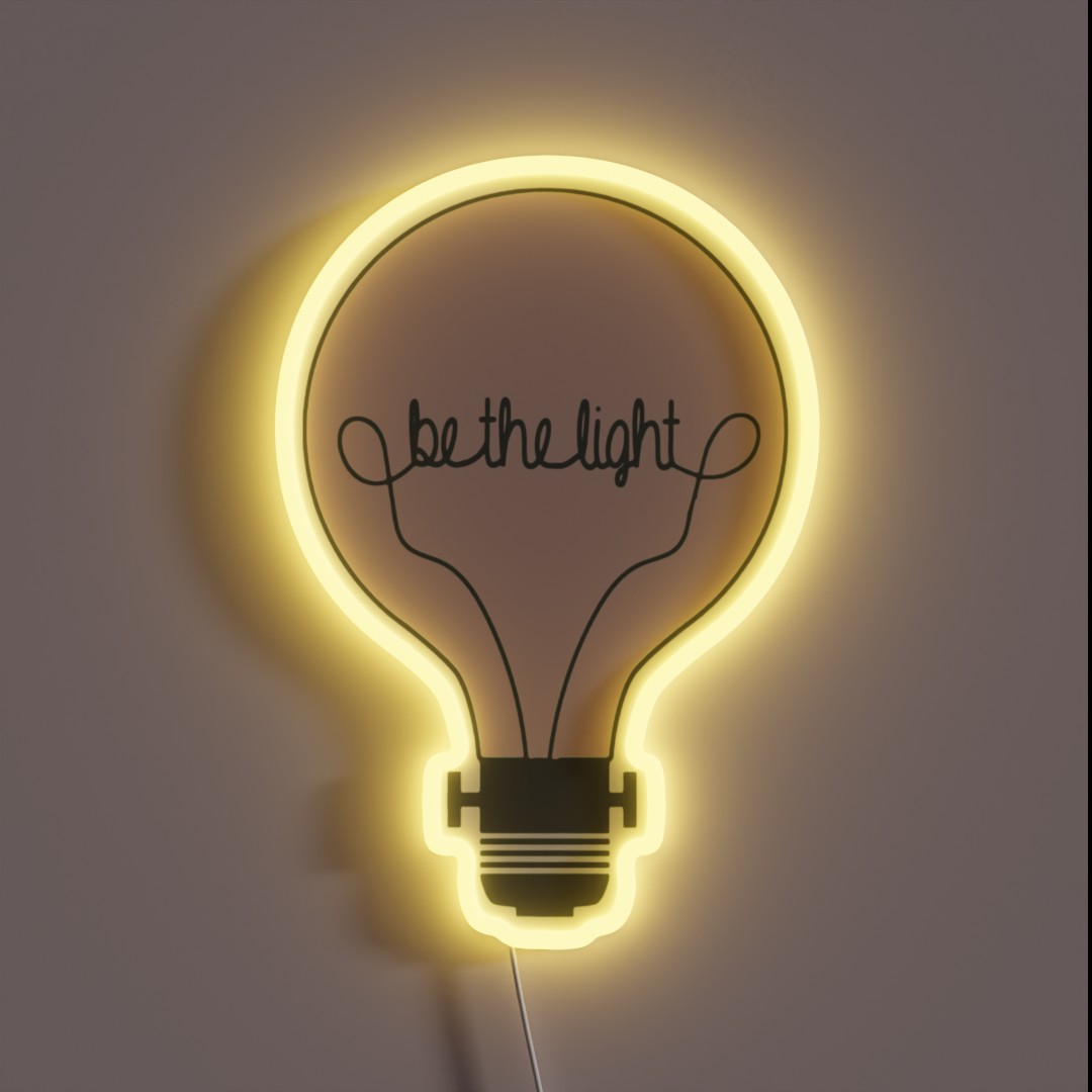 Be The Light Pink RGB Neon Sign Be The Light Pink RGB Neon Sign