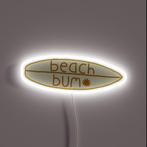 Beach Bum Surf Board RGB Neon Sign Beach Bum Surf Board RGB Neon Sign