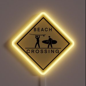 Beach Crossing RGB Neon Sign