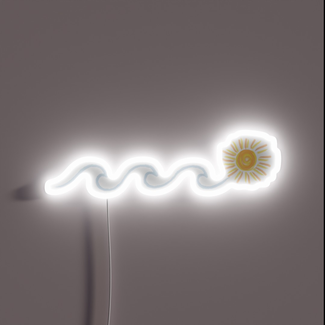 Beach Sun RGB Neon Sign Beach Sun RGB Neon Sign