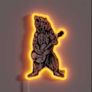 Bear Guitar RGB Neon Sign