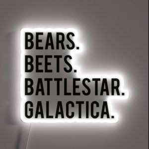 Bears Beets Battlestar Galactica RGB Neon Sign Bears Beets Battlestar Galactica RGB Neon Sign