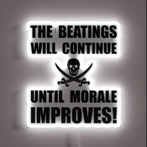 Beatings Morale Improve RGB Neon Sign