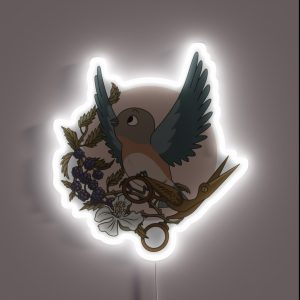 Beatrice The Bluebird On The Way Home RGB Neon Sign
