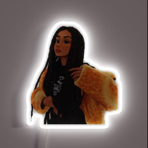 Beautiful Girl With Braids RGB Neon Sign Beautiful Girl With Braids RGB Neon Sign