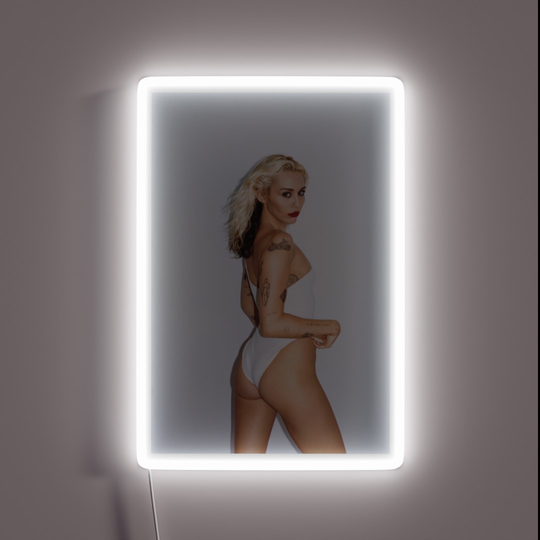 Beautiful Portrait Miley RGB Neon Sign Beautiful Portrait Miley RGB Neon Sign