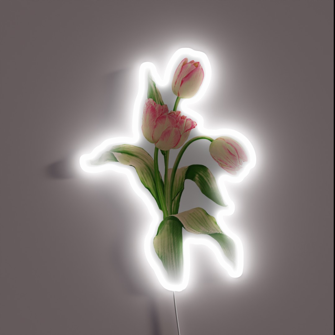 BEAUTIFUL TULIPS RGB Neon Sign BEAUTIFUL TULIPS RGB Neon Sign
