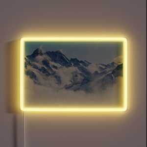 Beautiful Winter Mountain RGB Neon Sign