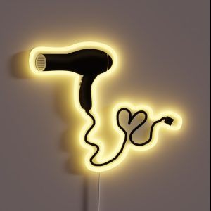 Beauty And Style II Blow Dryer RGB Neon Sign