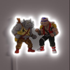Bebop Rocksteady Funny Big Print RGB Neon Sign Bebop Rocksteady Funny Big Print RGB Neon Sign