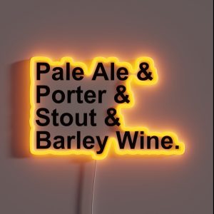 BEER Ales Pale Ale Porter Stout Barley Wine RGB Neon Sign