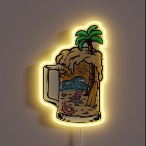 Beer Beach RGB Neon Sign