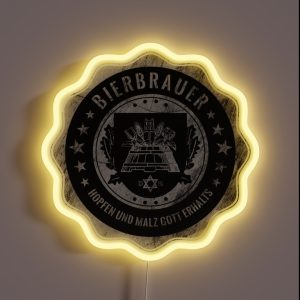 Beer Brewer Craft Guild Coat Of Arms RGB Neon Sign