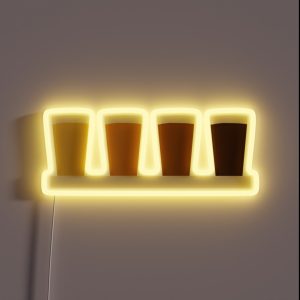 Beer Flight Tasting Paddle RGB Neon Sign