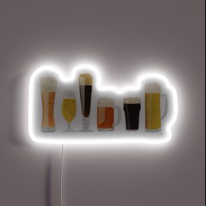 Beer Glasses RGB Neon Sign