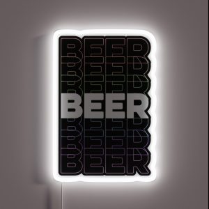 Beer Repeating Rainbow Colorful Text RGB Neon Sign