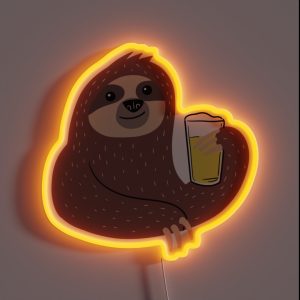Beer Sloth RGB Neon Sign