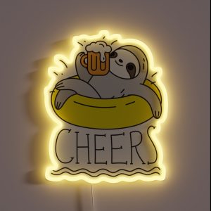 Beer Sloth RGB Neon Sign