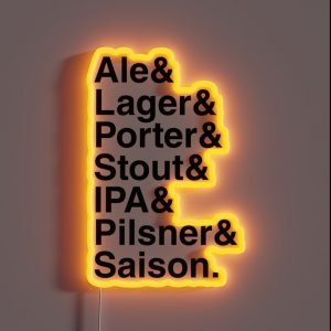 Beer Styles RGB Neon Sign