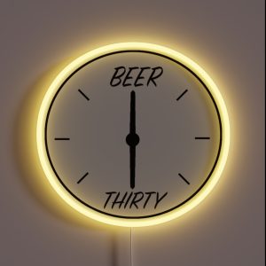 Beer Thirty Clock RGB Neon Sign