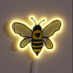 Bees And Flowers RGB Neon Sign Bees And Flowers RGB Neon Sign