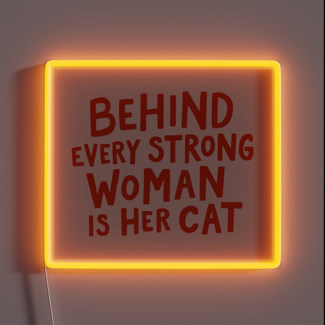Behind Every Strong Woman RGB Neon Sign Behind Every Strong Woman RGB Neon Sign
