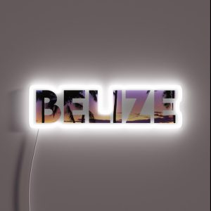 Belize Honeymoon Vacation Gifts RGB Neon Sign