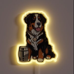 Bernese Mountain Dog Brewmaster RGB Neon Sign