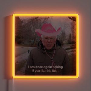 Bernie Chappell Roan HOT TO GO Meme RGB Neon Sign