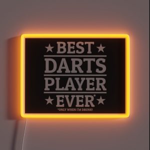 Best Darts Player Darts Team Dartgame Dartboard RGB Neon Sign