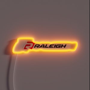 Best Seller Raleigh Bikes Logo Merchandise RGB Neon Sign Best Seller Raleigh Bikes Logo Merchandise RGB Neon Sign