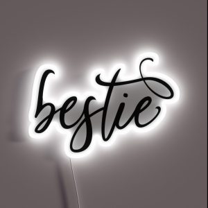 Bestie Gift For Best Friend Cute Friends Lettering Design RGB Neon Sign Bestie Gift For Best Friend Cute Friends Lettering Design RGB Neon Sign