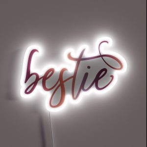 Bestie Gift For Best Friend Cute Friends Lettering Design RGB Neon Sign Bestie Gift For Best Friend Cute Friends Lettering Design RGB Neon Sign