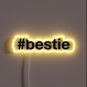 BESTIE Hashtag RGB Neon Sign