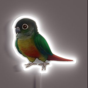 Beware The T Rex Yellows Sided Green Cheek Conure RGB Neon Sign