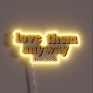 Bible Verse Luke 23 34 RGB Neon Sign