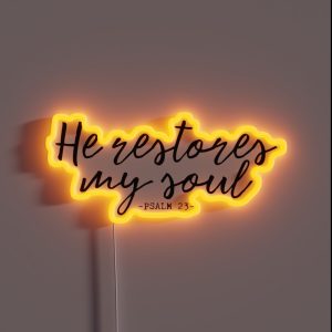 Bible Verse Psalm 23 RGB Neon Sign