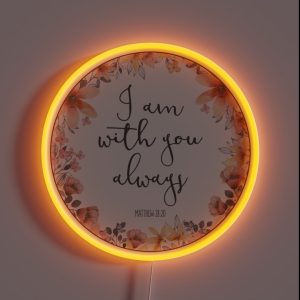 Bible Verse Watercolor Flowers RGB Neon Sign