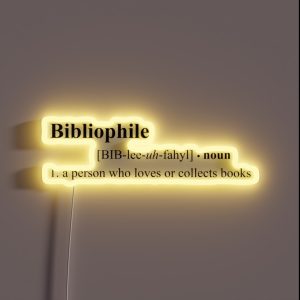Bibliophile Definition RGB Neon Sign