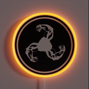 Bicep Logo White On Black Disc RGB Neon Sign Bicep Logo White On Black Disc RGB Neon Sign