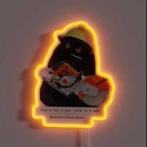 Big Saw Cat RGB Neon Sign Big Saw Cat RGB Neon Sign