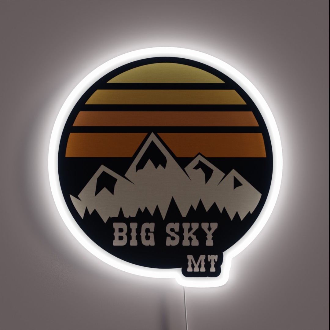 Big Sky Vintage RGB Neon Sign Big Sky Vintage RGB Neon Sign