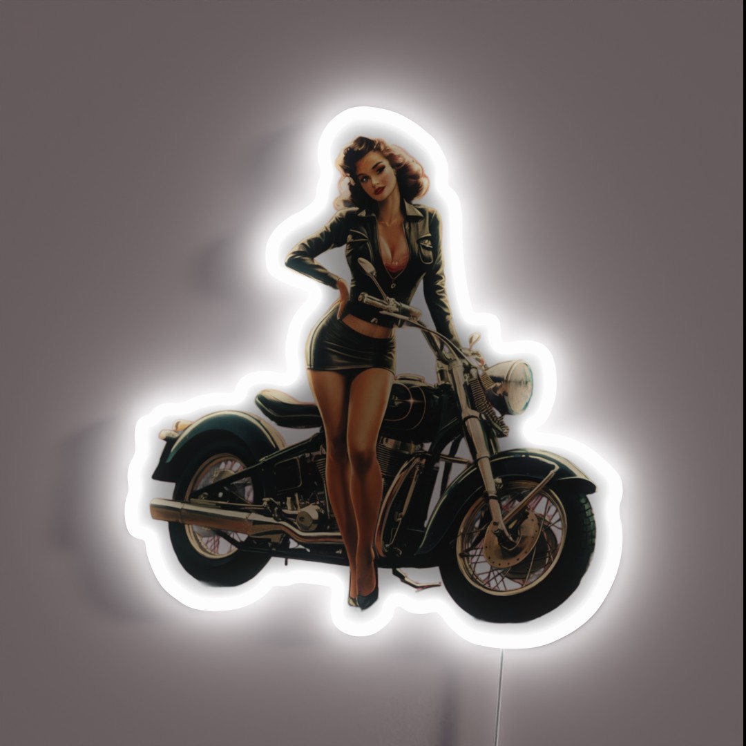 Biker Girl RGB Neon Sign Biker Girl RGB Neon Sign
