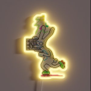 Binky Vintage 90 S Pixel Art Simpsons Arcade RGB Neon Sign Binky Vintage 90 S Pixel Art Simpsons Arcade RGB Neon Sign