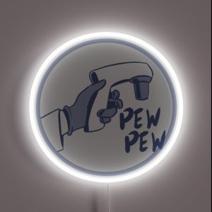 Biology Pipette Gun Blue RGB Neon Sign Biology Pipette Gun Blue RGB Neon Sign