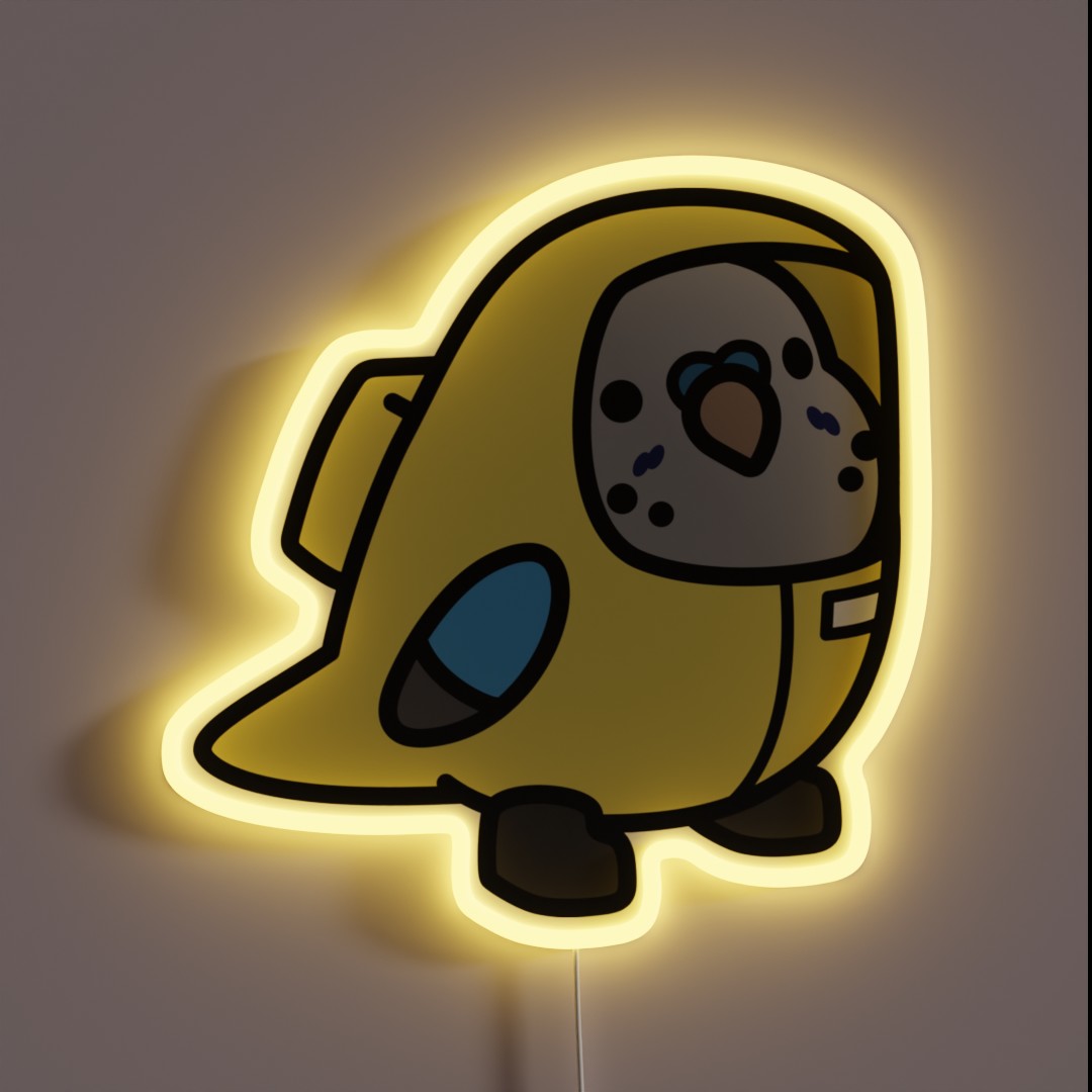 Bird Care With Hazmat Mochi RGB Neon Sign Bird Care With Hazmat Mochi RGB Neon Sign